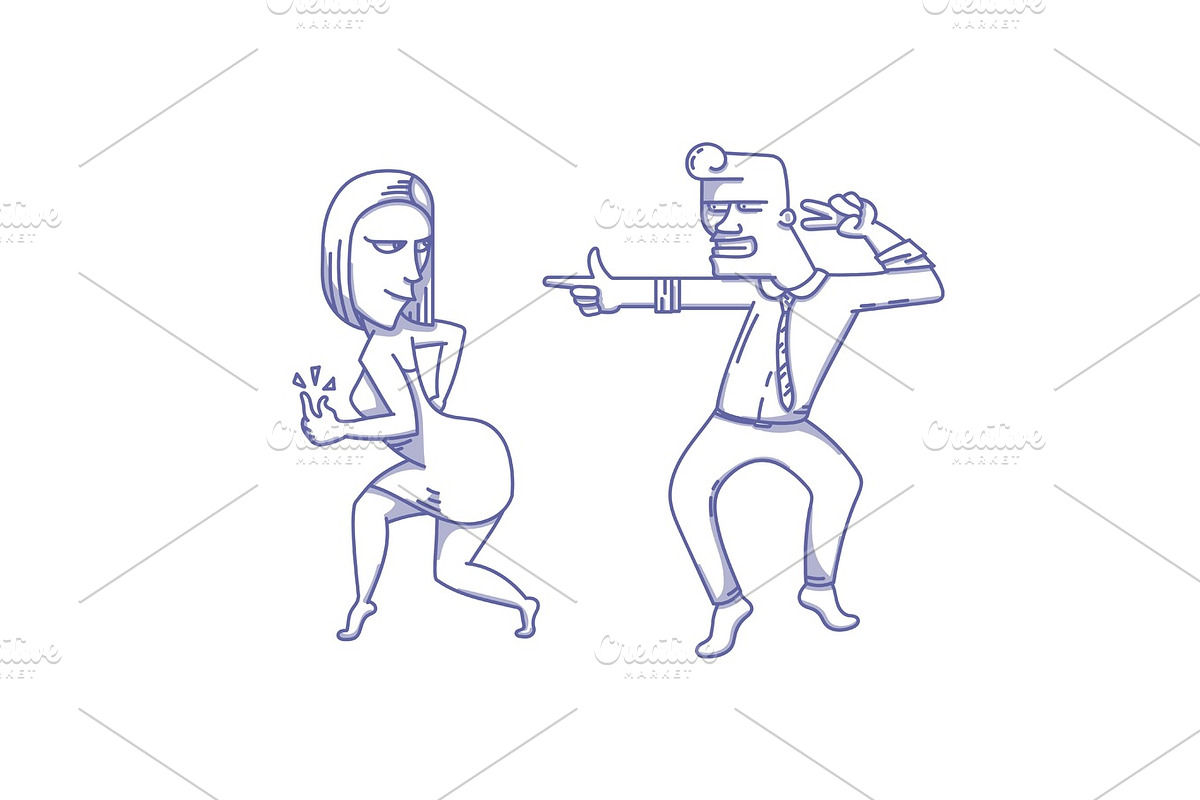 Two dancers rocking, an Illustration by Funky corner