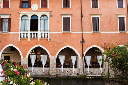 View of the river Buranelli and the architecture of the city, Treviso, an Architecture Photo by Bepslabor