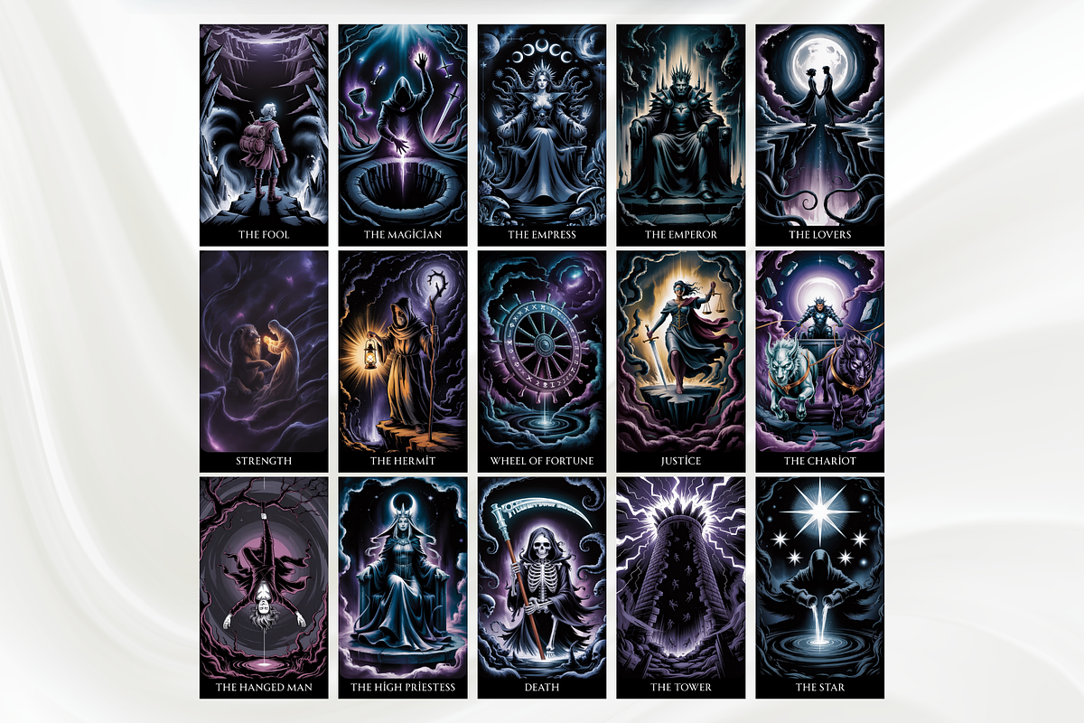 Mystical Tarot Cards Deck, an Object Illustration by Mugio (Photo 2 of 6)