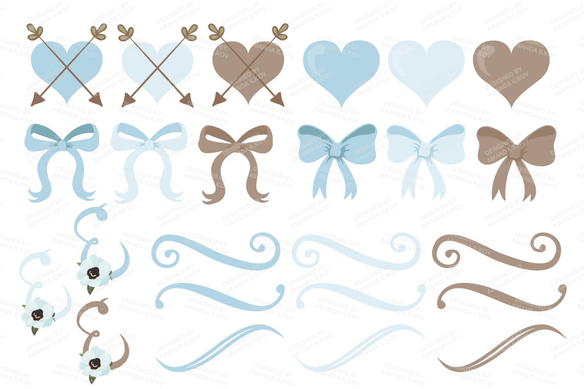 Soft Blue Vector Bicycle & Flowers, an Illustration by Amanda Ilkov (Photo 5 of 5)
