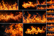 50 Fire flames, a Background Graphic by Handmadefont (Thumbnail 6 of 15)