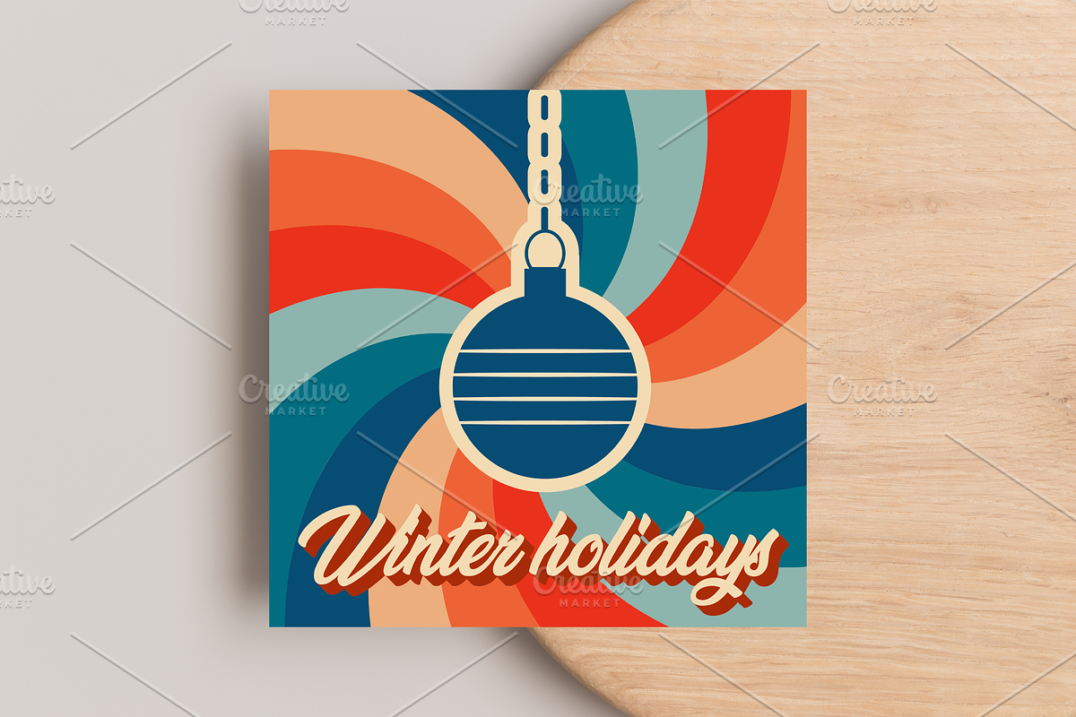 Retro Christmas Greeting Cards, a Decorative Illustration by Art's and patterns (Photo 19 of 19)