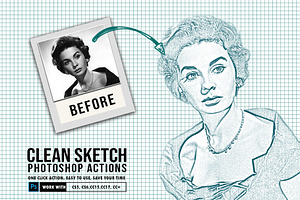 30 Modern Sketch Photoshop Actions