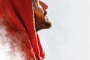 Portrait of a contemplative Jesus, a Person Photo by MistyDay