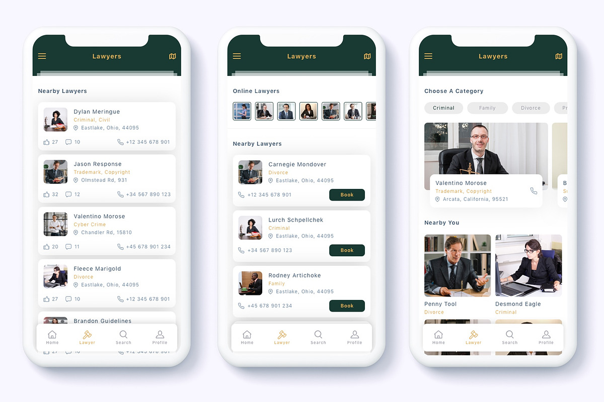 Yasa - Find Lawyer App UI Kit, an App Template by Betush (Photo 2 of 6)