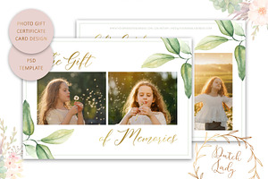 PSD Photo Gift Card Template 53