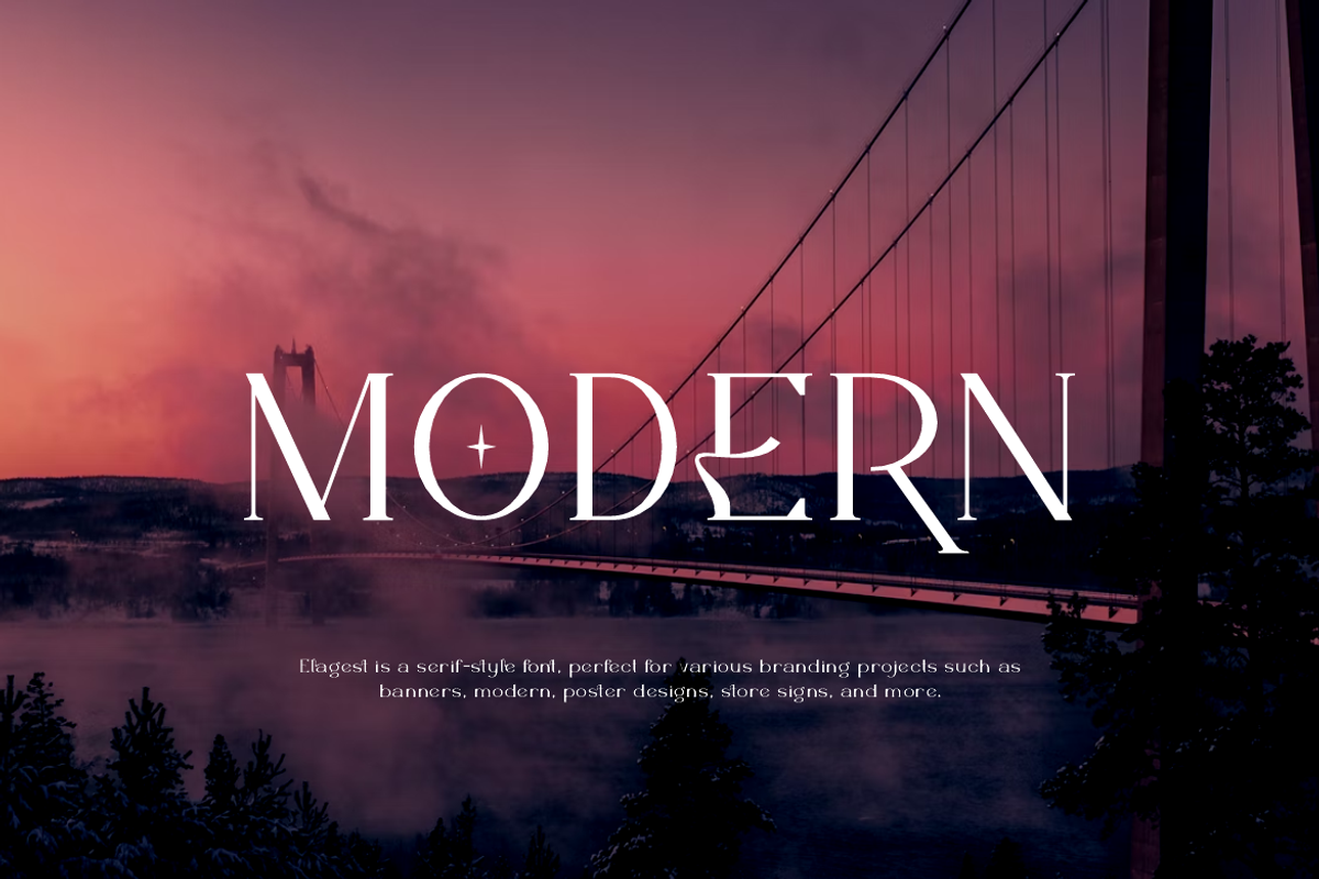 Elagest - Modern Serif Font, a Serif Font by Iqsiart Studio (Photo 9 of 16)