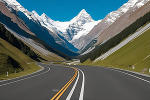 Empty road landscape, a Nature Photo by ComfortQ