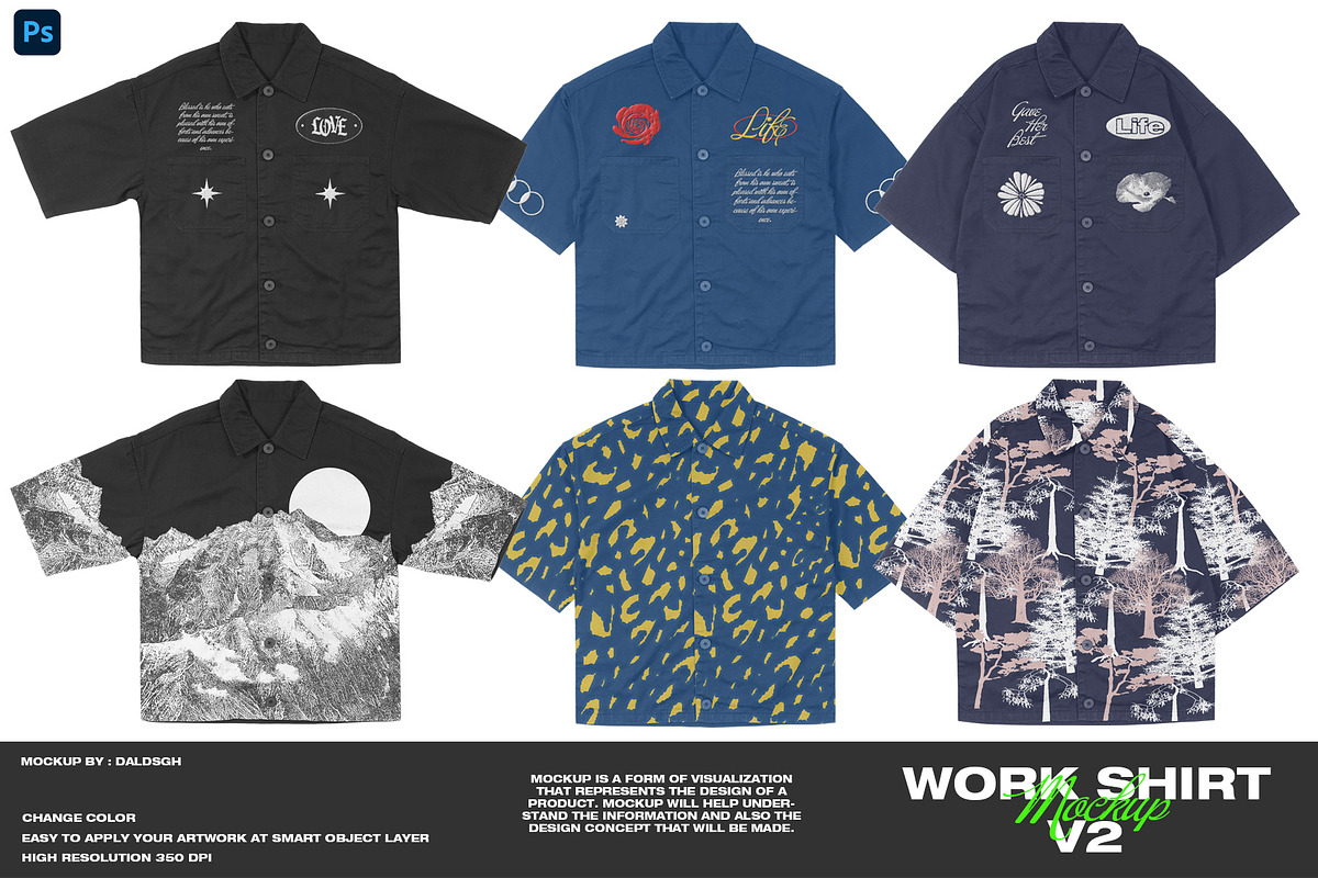 Work Shirt V2 - Mockup, a Shirt Mockup by DaldSgh (Photo 1 of 17)