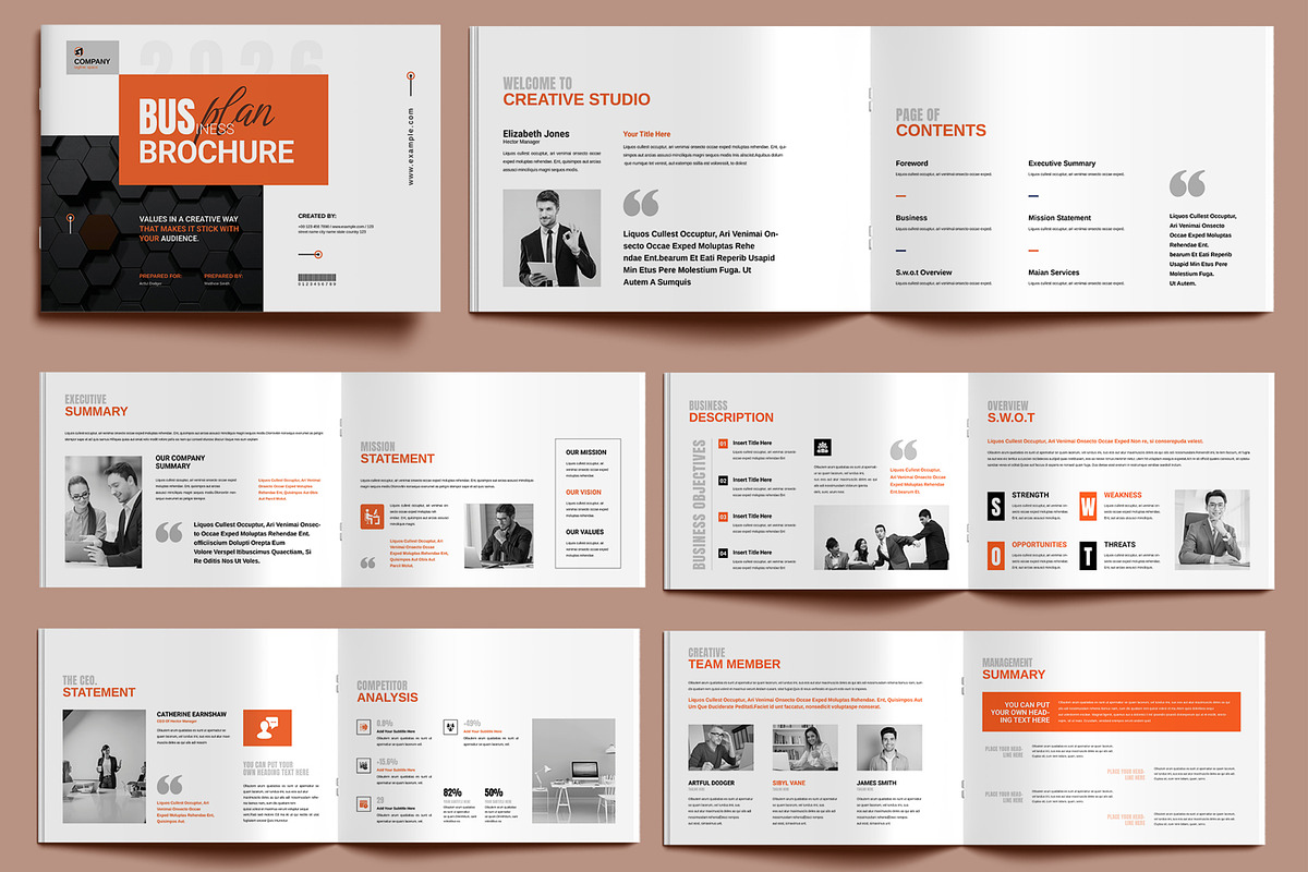 Business Plan Template Design Layout, a Social Media Template by MightyDesign (Photo 2 of 6)