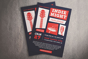 Indie Night Music Festival Flyer