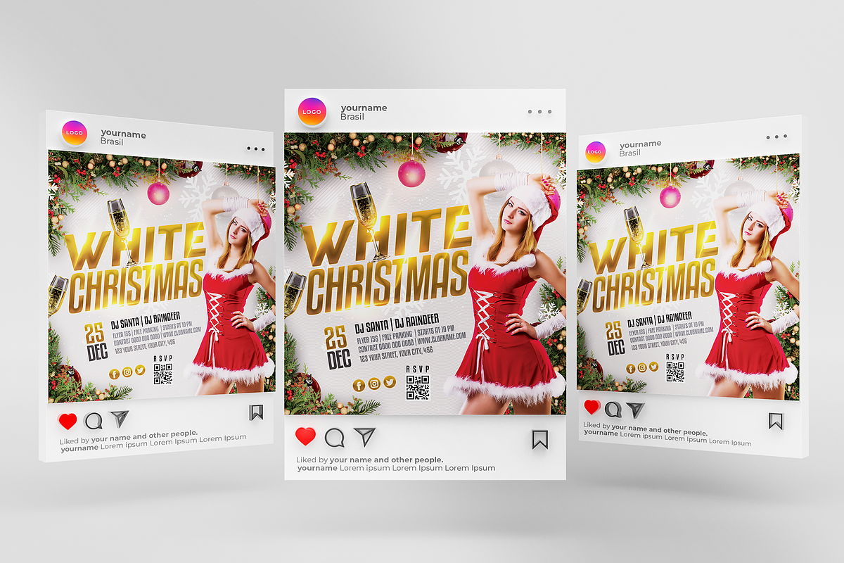 Christmas Party Flyer (Editable), a Flyer Template by Creativpixl (Photo 4 of 4)