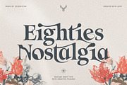 Eighties Nostalgia - Ligature Serif, a Serif Font by SilverStag Type Foundry (Thumbnail 1 of 20)