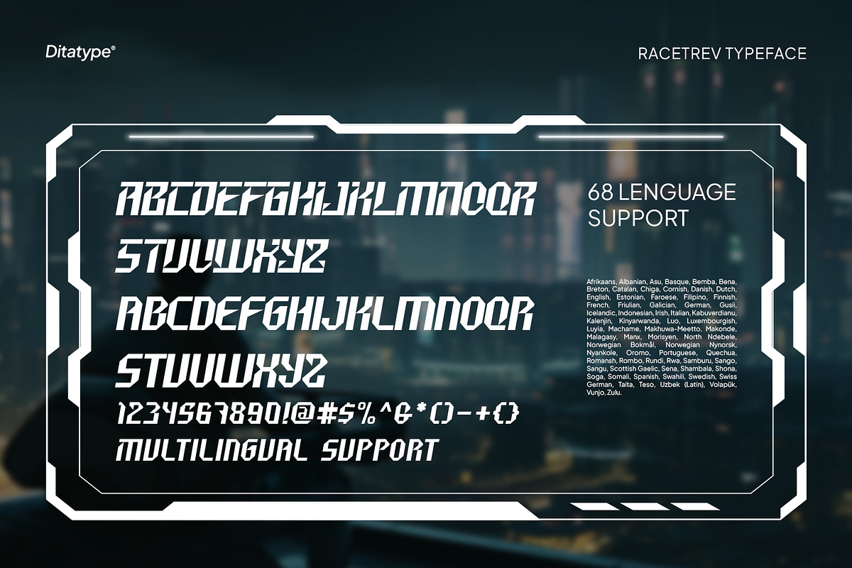 Racetrev, a Symbol Font by Ditatype (Photo 8 of 11)