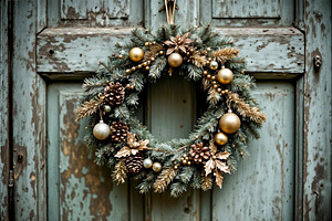 Rustic Christmas Wreath, a Photo by rarrarorro