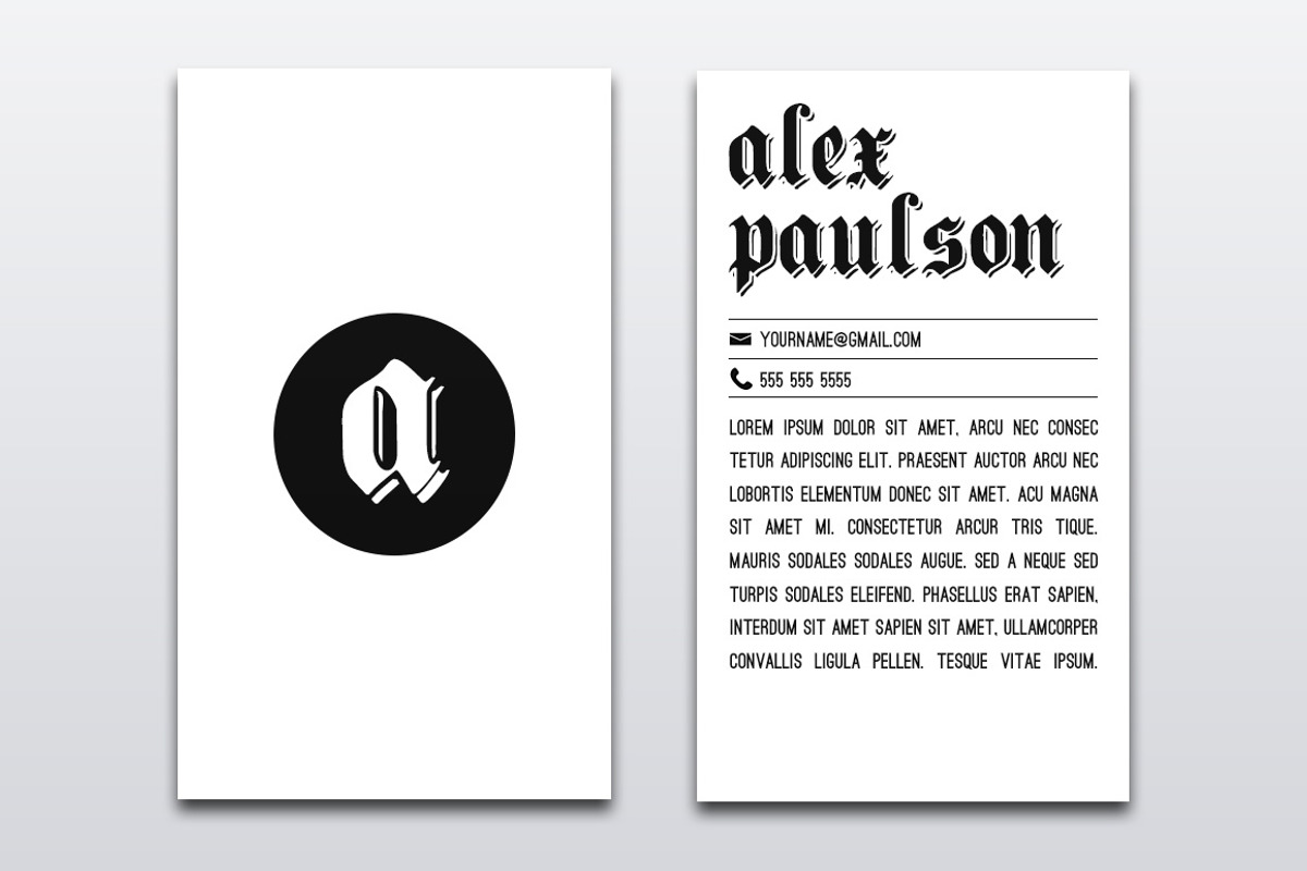 Black and White Business Card 015, a Business Card Template by Nonaglyph Design (Photo 4 of 9)