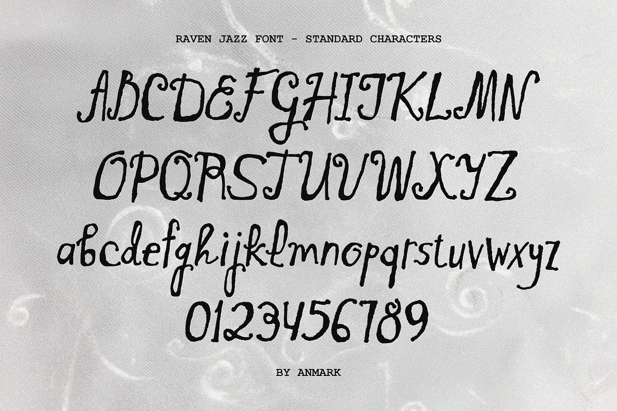 Raven Jazz | Vintage Display Font, a Handwritten Font by AnMark (Photo 3 of 11)