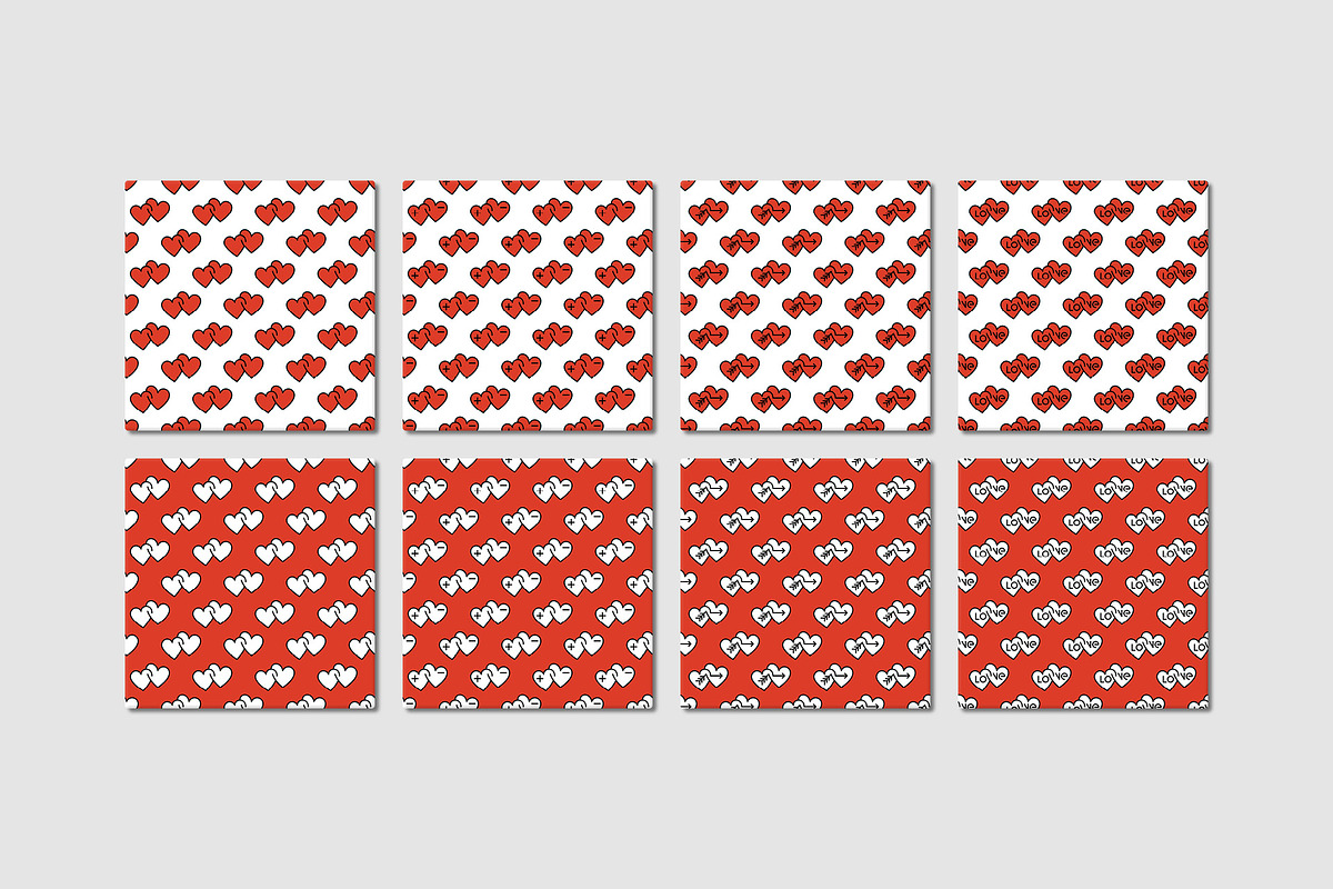 Hearts (v.2) - 30 Seamless Patterns, a Pattern Graphic by Tustan (Photo 4 of 6)