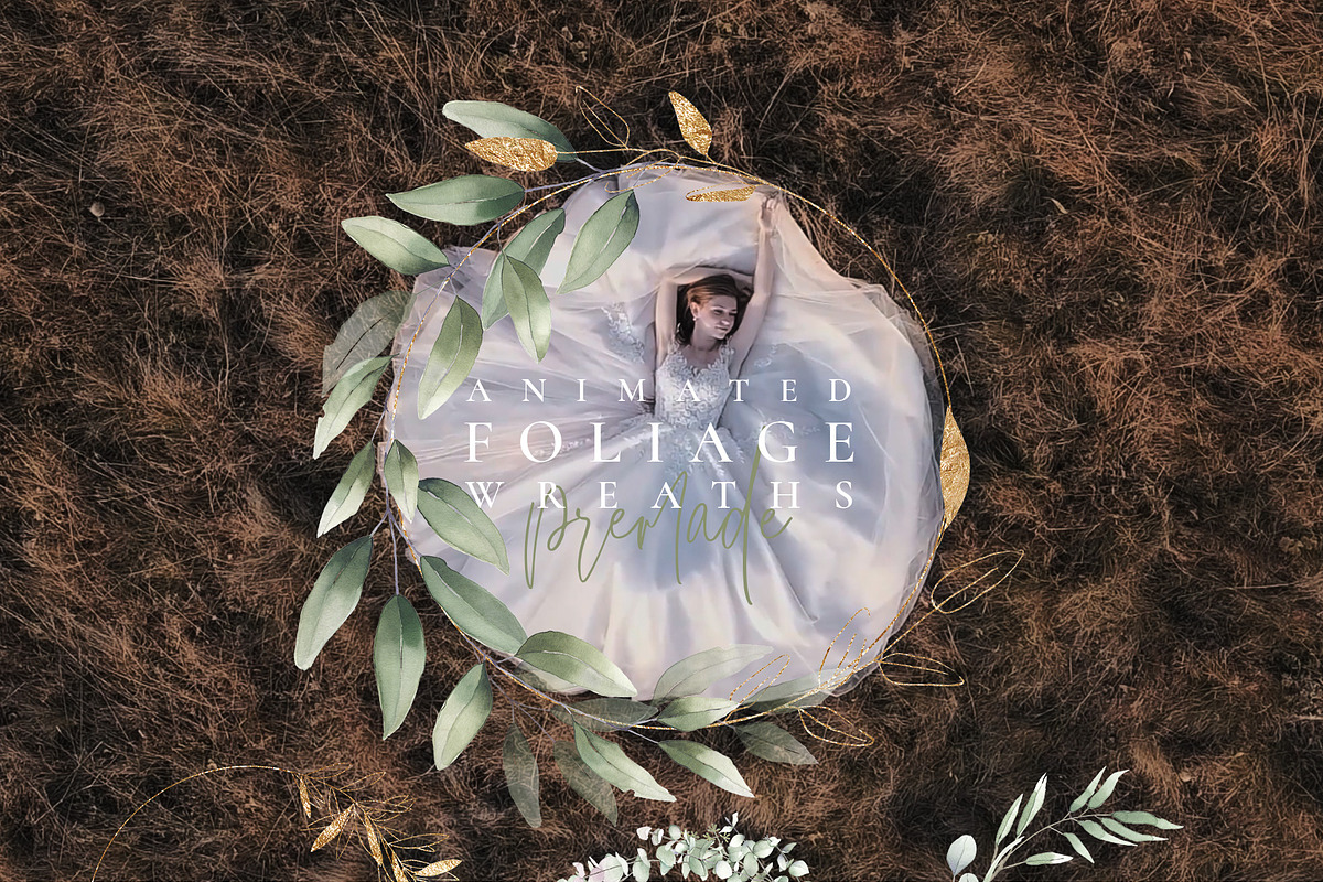ANIMATED Watercolor Foliage & Gold, a Decorative Illustration by January Bloom (Photo 3 of 12)