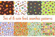 Set of 8 food patterns, a Pattern Graphic by Muar Mar