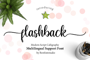 Flashback Script Font Cut 50 %