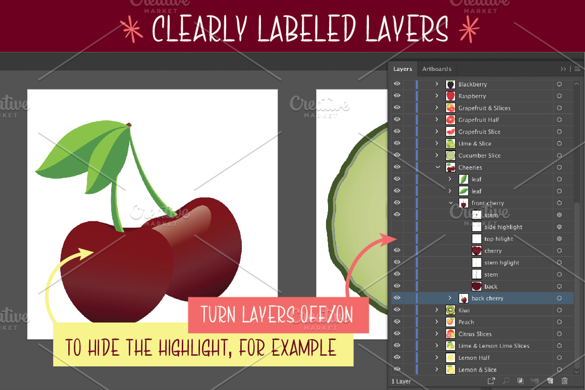 Fruit Stand: Vector Illustrations, a Graphic by Dandylyon Designs (Photo 5 of 9)