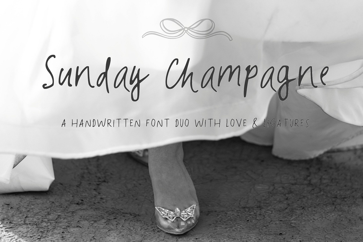 Sunday Champagne. Whimsical Font Duo, a Script Font by PaperJamLab (Photo 1 of 13)