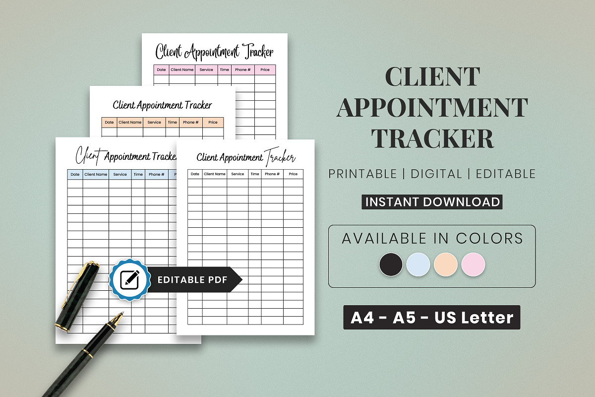 Editable Client Appointment Tracker