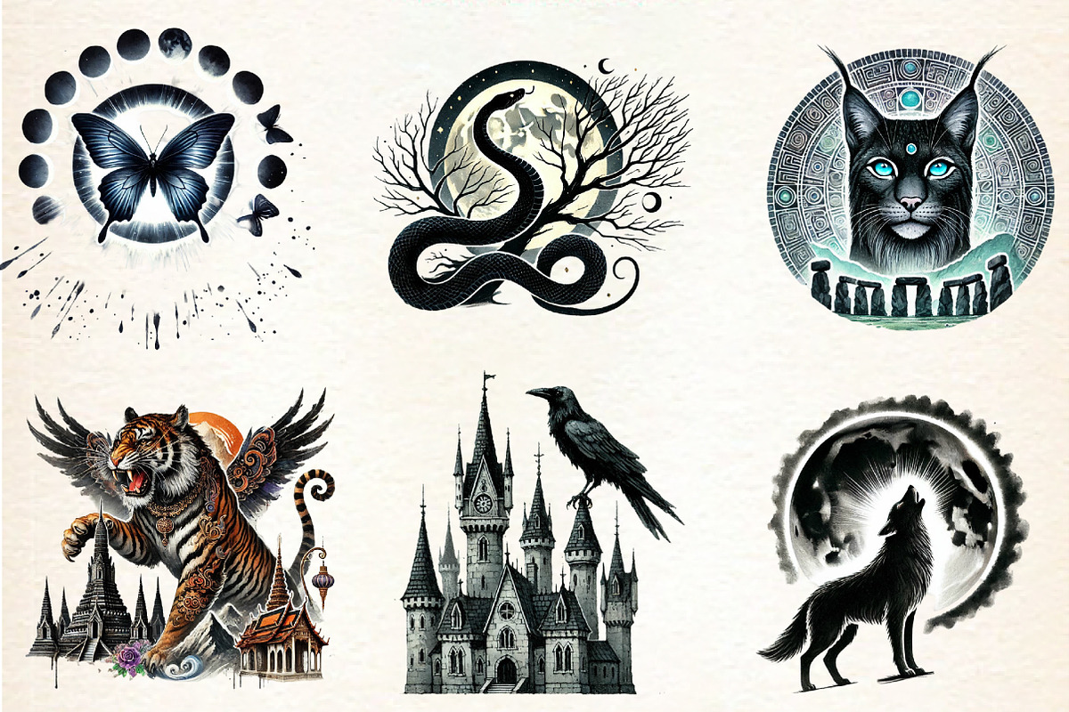 Watercolor Black Month Animals, a Seasonal Illustration by DreamArtGraphic (Photo 4 of 5)