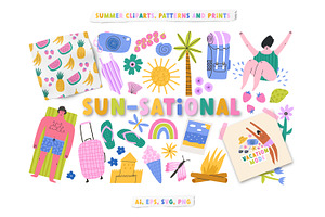 Summer Vector Clipart & Patterns