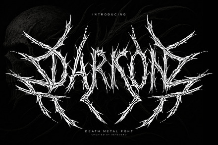 Darkon - Death Metal Font, a Blackletter Font by Sealoung