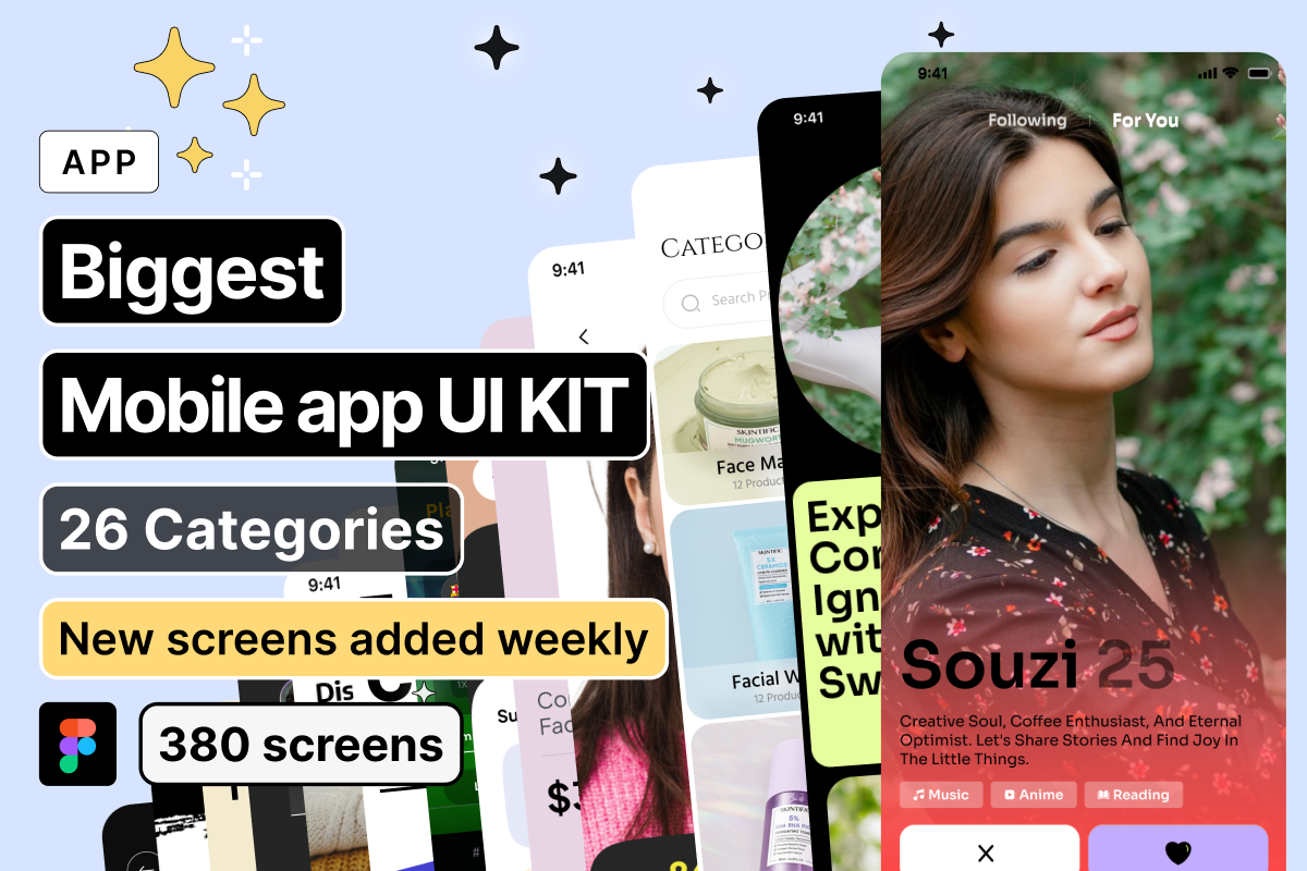 Mobile app design biggest UI KIT, an App Template by Lazyinterface UX UI Team (Photo 1 of 2)