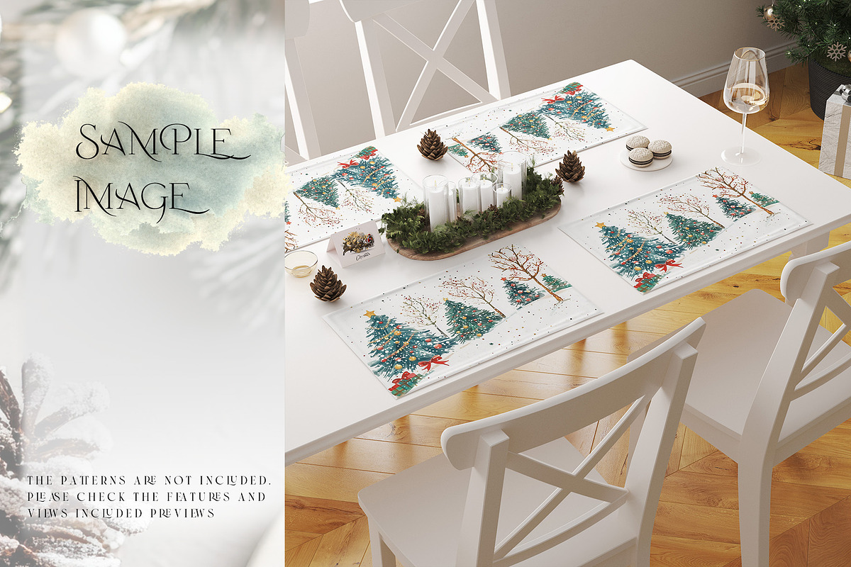 Christmas Placemat Mockups, a Product Mockup by mock-ups (Photo 4 of 13)