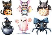 Halloween Kawaii Spooky Clipart, an Illustration by Designking (Thumbnail 2 of 4)