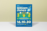 Blue Pink Birthday Party Invitation, an Invitation Template by graphicook (Thumbnail 6 of 6)