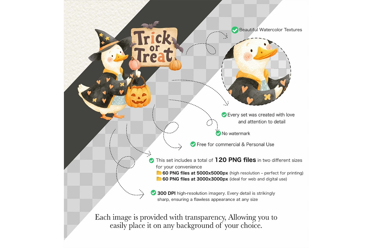 Silly Goose Halloween Clipart, an Illustration by CharmClipart (Photo 2 of 8)