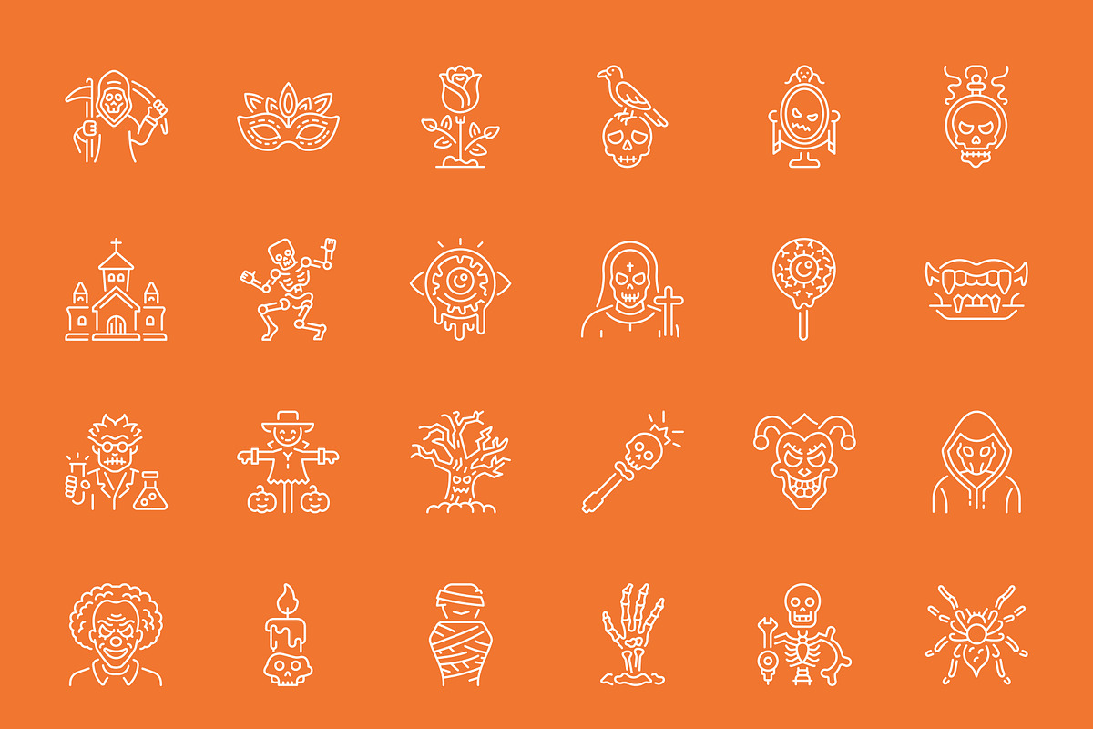 Halloween Icons Collection, an Outline Icon by Prosymbols (Photo 7 of 8)