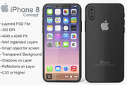 Apple Iphone 8 Concept PSD Mockup, an iPhone Mockup by PSD Mockups (Thumbnail 1 of 5)