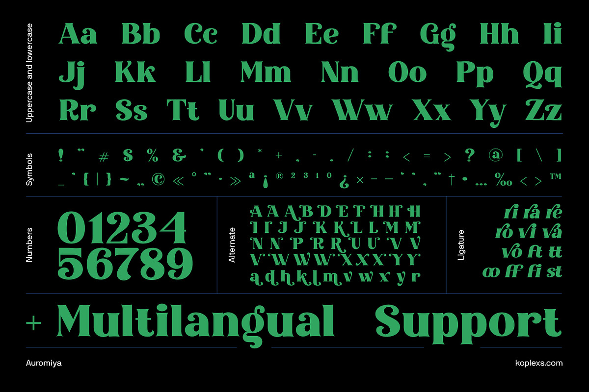 Auromiya - Modern Serif Font, a Serif Font by Koplexs Studio (Photo 12 of 13)