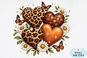 Boho Leopard Print Hearts PNG, a Seasonal Illustration by Daily.Designs (Thumbnail 1 of 5)