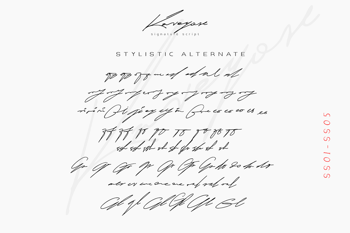 Kaveyore | Signature Script, a Script Font by Mozyen Studio (Photo 7 of 12)