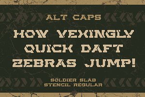 Soldier Slab Stencil Font Duo