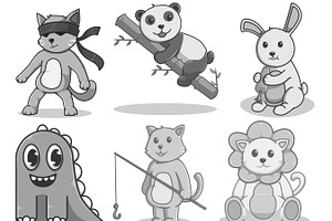 Cartoon Animals Set 2 Procreate