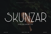 Skunzar - Monoline Font, a Sans Serif Font by Iqsiart Studio (Thumbnail 1 of 6)