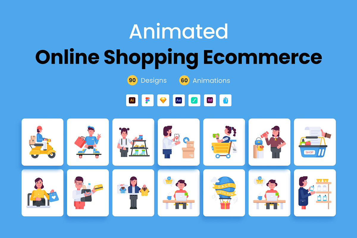 Animated Ecommerce Icons, a Duotone Icon by Prosymbols (Photo 1 of 13)