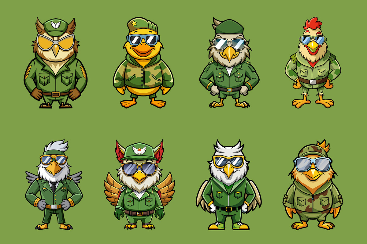 Bird Mascot With Soldier Costume, an Illustration by Riswan Ratta (Photo 2 of 4)