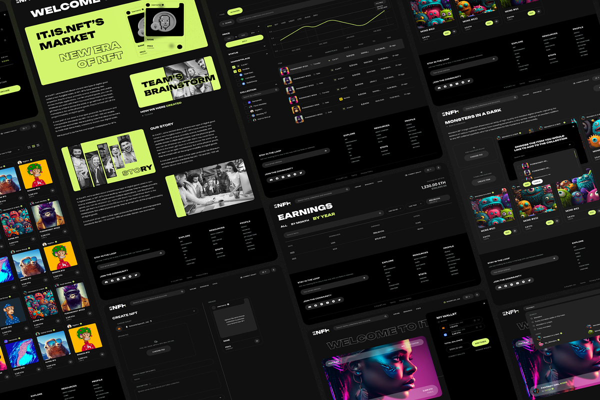 NFT marketplace - UI kit, an UI Kit Template by Digital_Fantasies (Photo 5 of 8)
