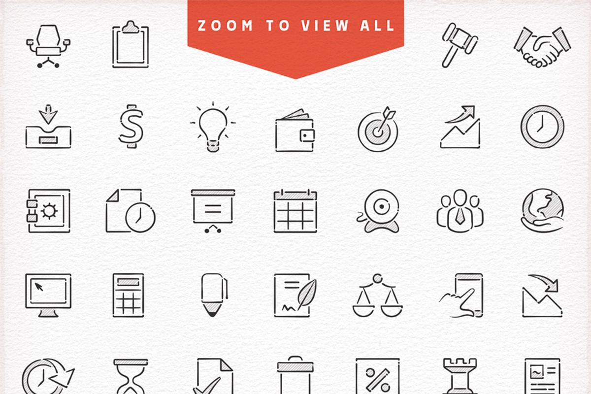 Hand Drawn Icons Bundle, an Outline Icon by Mera Pixels (Photo 2 of 5)