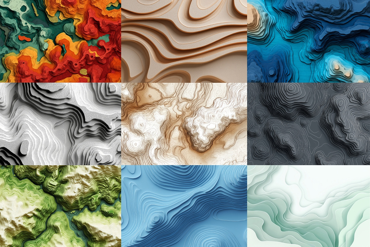 24 Abstract Topographical Wallpapers, a Wallpaper Graphic by HipFonts (Photo 5 of 9)