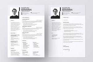 Minimal Resume Word, Photoshop, a Resume Template by Axpand